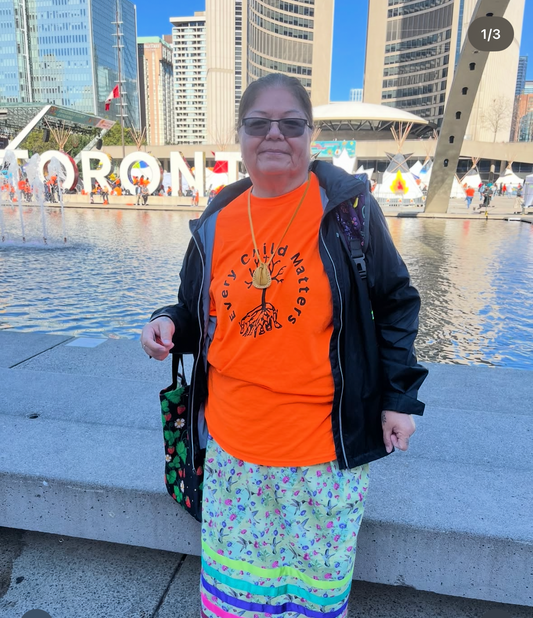 Orange every child matters tshirt residential school tree