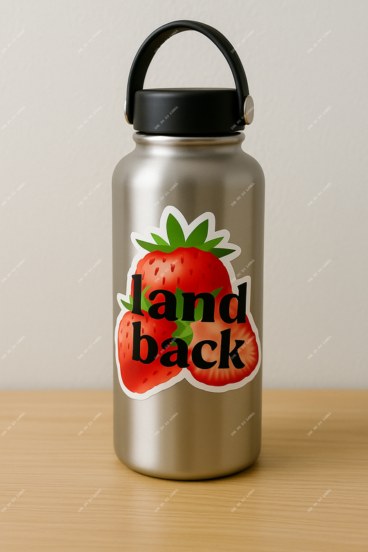 Land Back Strawberry Vinyl Sticker